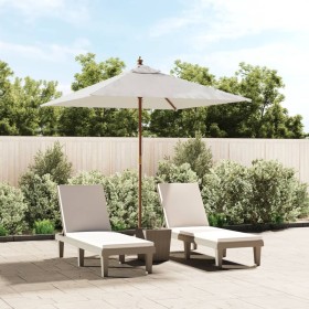 Sombrilla de jardín poste de madera color arena 198x198x231 cm de , Sombrillas - Ref: Foro24-363183, Precio: 67,45 €, Descuen...