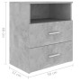 Mesita de noche gris hormigón 50x32x60 cm de , Mesitas de noche - Ref: Foro24-803280, Precio: 67,24 €, Descuento: %