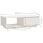 Mesa de centro de madera maciza de pino blanco 110x50x33,5 cm | Foro24.es | Tu tienda online para hogar, jardín y más Foro24.es