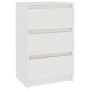 Mesita de noche madera maciza de pino blanca 40x29,5x64 cm de , Mesitas de noche - Ref: Foro24-808085, Precio: 67,97 €, Descu...
