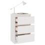 Mesita de noche madera maciza de pino blanca 40x29,5x64 cm de , Mesitas de noche - Ref: Foro24-808085, Precio: 67,97 €, Descu...