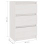 Mesita de noche madera maciza de pino blanca 40x29,5x64 cm de , Mesitas de noche - Ref: Foro24-808085, Precio: 67,97 €, Descu...
