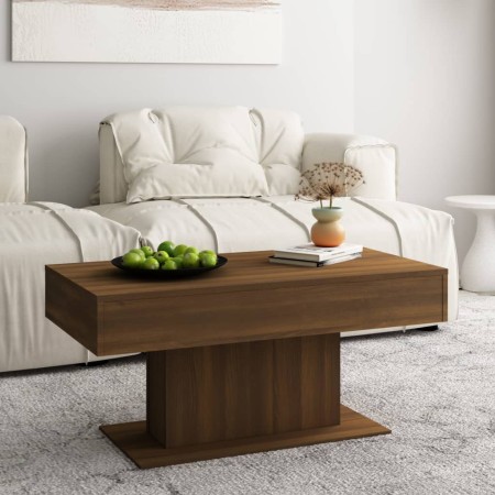 Mesa de centro madera de ingeniería roble marrón 96x50x45 cm de , Mesas de centro - Ref: Foro24-815836, Precio: 65,50 €, Desc...