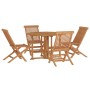 Set de comedor de jardín plegable 5 pzas madera maciza de teca de , Conjuntos de jardín - Ref: Foro24-3096573, Precio: 478,03...