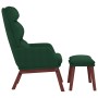 Sillón de relax con reposapiés tela verde oscuro de , Sillones - Ref: Foro24-3097568, Precio: 149,52 €, Descuento: %
