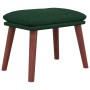 Sillón de relax con reposapiés tela verde oscuro de , Sillones - Ref: Foro24-3097568, Precio: 149,52 €, Descuento: %