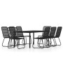 Juego de comedor para jardín 9 piezas negro | Foro24.es | Tu tienda online para hogar, jardín y más Foro24.es