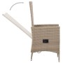 Juego de comedor de jardín 3 piezas con cojines beige de , Conjuntos de jardín - Ref: Foro24-3099437, Precio: 316,35 €, Descu...