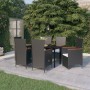Juego de comedor de jardín 7 piezas con cojines negro de , Conjuntos de jardín - Ref: Foro24-3099461, Precio: 908,61 €, Descu...