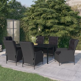 Juego de comedor de jardín 7 piezas gris oscuro de , Conjuntos de jardín - Ref: Foro24-3099641, Precio: 1,00 €, Descuento: %