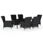 Juego de comedor de jardín 7 piezas gris oscuro de , Conjuntos de jardín - Ref: Foro24-3099641, Precio: 1,00 €, Descuento: %