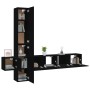Set de muebles para TV 5 piezas madera contrachapada negro de , Muebles TV - Ref: Foro24-3114247, Precio: 197,93 €, Descuento...