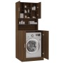 Armario de lavadora madera contrachapada color roble marrón de , Accesorios para lavadoras y secadoras - Ref: Foro24-3120184,...
