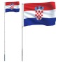 Mástil y bandera de Croacia aluminio 5,55 m de , Banderas y mangas de viento - Ref: Foro24-3147128, Precio: 60,10 €, Descuent...