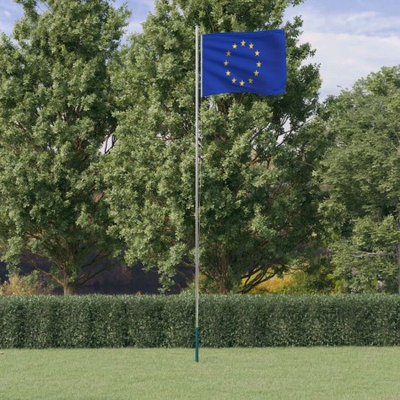 Mástil y bandera de Europa aluminio 6,23 m de , Banderas y mangas de viento - Ref: Foro24-3147114, Precio: 73,39 €, Descuento: %
