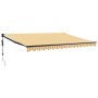Toldo retráctil automático amarillo y blanco 4x3 m de , Toldos - Ref: Foro24-3154508, Precio: 350,27 €, Descuento: %