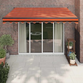 Toldo retráctil automático naranja y marrón 3,5x2,5 m de , Toldos - Ref: Foro24-3154517, Precio: 250,59 €, Descuento: %