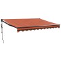 Toldo retráctil automático naranja y marrón 3,5x2,5 m de , Toldos - Ref: Foro24-3154517, Precio: 250,59 €, Descuento: %