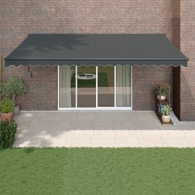 Toldo retráctil automático gris antracita 5x3 m de , Toldos - Ref: Foro24-3154515, Precio: 459,69 €, Descuento: %