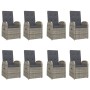 Set comedor jardín 9 pzas y cojines ratán sintético gris de , Conjuntos de jardín - Ref: Foro24-3157589, Precio: 1,00 €, Desc...