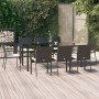 Set de comedor de jardín 9 pzas y cojines ratán sintético negro de , Conjuntos de jardín - Ref: Foro24-3185136, Precio: 693,0...