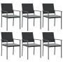 Juego comedor jardín 7 piezas y cojines ratán sintético y acero de , Conjuntos de jardín - Ref: Foro24-3187029, Precio: 471,3...