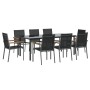 Juego de comedor para jardín 9 piezas acero y textilene negro de , Conjuntos de jardín - Ref: Foro24-3187048, Precio: 573,08 ...