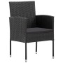 Juego de comedor de jardín 9 pzas ratán sintético y acero negro de , Conjuntos de jardín - Ref: Foro24-3203351, Precio: 689,1...