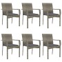 Set comedor jardín 7 pzas y cojines ratán sintético negro gris de , Conjuntos de jardín - Ref: Foro24-3185141, Precio: 554,62...