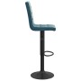 Taburete de cocina de terciopelo azul de , Taburetes de cocina - Ref: Foro24-335756, Precio: 84,54 €, Descuento: %