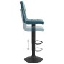 Taburete de cocina de terciopelo azul de , Taburetes de cocina - Ref: Foro24-335756, Precio: 84,54 €, Descuento: %