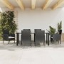 Juego de comedor de jardín 7 pzas ratán sintético y acero negro de , Conjuntos de jardín - Ref: Foro24-3203318, Precio: 459,8...