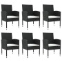 Juego de comedor de jardín 7 pzas ratán sintético y acero negro de , Conjuntos de jardín - Ref: Foro24-3203318, Precio: 459,8...