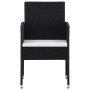 Juego de comedor de jardín 7 pzas ratán sintético y acero negro de , Conjuntos de jardín - Ref: Foro24-3203318, Precio: 459,8...