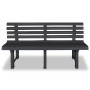 Banco de jardín plástico gris antracita 145,5 cm de , Bancos de jardín - Ref: Foro24-43585, Precio: 91,86 €, Descuento: %