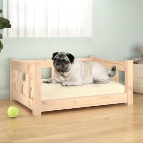 Cama para perros madera maciza de pino 65,5x50,5x28 cm de , Camas para perros - Ref: Foro24-820187, Precio: 48,24 €, Descuent...