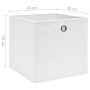 Cajas de almacenaje 4 uds tela no tejida blanco 28x28x28 cm de , Cestas para almacenaje - Ref: Foro24-325207, Precio: 22,32 €...