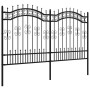 Valla de jardín con punta de lanza acero recubierto negro 165cm de , Paneles de vallas - Ref: Foro24-151086, Precio: 223,10 €...