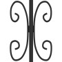 Valla de jardín con punta de lanza acero recubierto negro 165cm de , Paneles de vallas - Ref: Foro24-151086, Precio: 223,10 €...