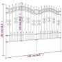 Valla de jardín con punta de lanza acero recubierto negro 165cm de , Paneles de vallas - Ref: Foro24-151086, Precio: 223,10 €...