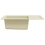 Fregadero de cocina con rebosadero ovalado granito beige de , Fregaderos - Ref: Foro24-147103, Precio: 157,83 €, Descuento: -5%%