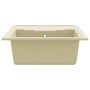 Fregadero de cocina con rebosadero ovalado granito beige de , Fregaderos - Ref: Foro24-147103, Precio: 157,83 €, Descuento: -5%%