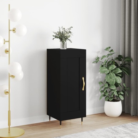 Aparador de madera contrachapada negro 34,5x34x90 cm de , Aparadores - Ref: Foro24-830421, Precio: 64,15 €, Descuento: -5%%