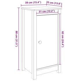 Aparador de madera maciza de pino 39x35x80 cm de , Aparadores - Ref: Foro24-813724, Precio: 66,08 €, Descuento: %