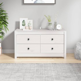 Armario auxiliar madera maciza de pino blanco 100x40x54 cm de , Aparadores - Ref: Foro24-821775, Precio: 165,23 €, Descuento:...