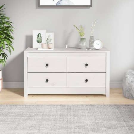 Armario auxiliar madera maciza de pino blanco 100x40x54 cm de , Aparadores - Ref: Foro24-821775, Precio: 165,23 €, Descuento:...