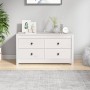 Armario auxiliar madera maciza de pino blanco 100x40x54 cm de , Aparadores - Ref: Foro24-821775, Precio: 165,23 €, Descuento:...
