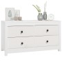 Armario auxiliar madera maciza de pino blanco 100x40x54 cm de , Aparadores - Ref: Foro24-821775, Precio: 165,23 €, Descuento:...