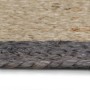 Alfombra hecha a mano de yute con borde gris oscuro 90 cm de , Alfombras - Ref: Foro24-133677, Precio: 29,33 €, Descuento: %
