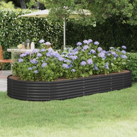 Jardinera arriate acero recubierto polvo antracita 296x140x36cm de , Maceteros y jardineras - Ref: Foro24-319031, Precio: 54,...